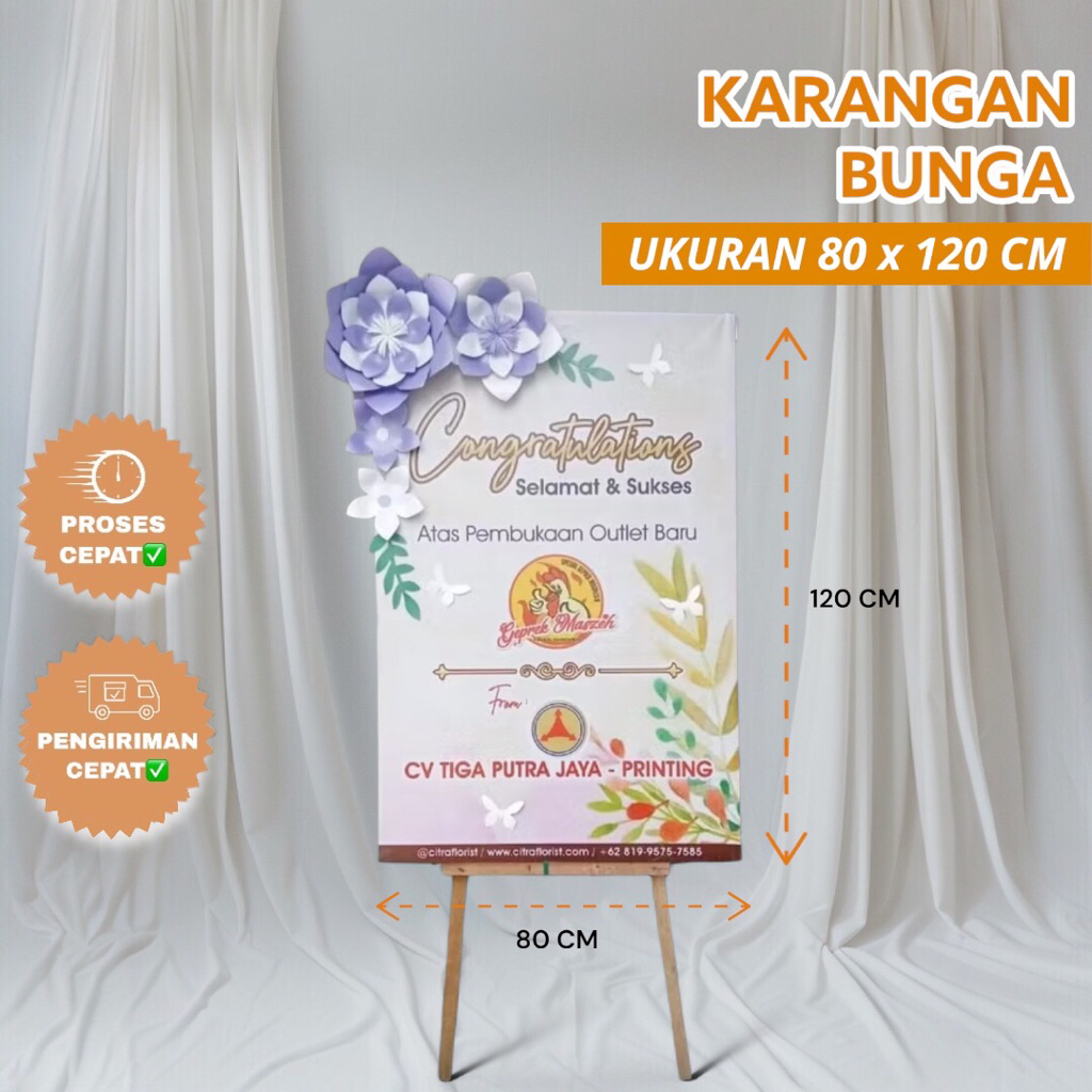 Bunga Papan Kertas Portrait/ Papper Flower Board / Papan Bunga Wisuda / Papan Ucapan Duka Cita / Pap