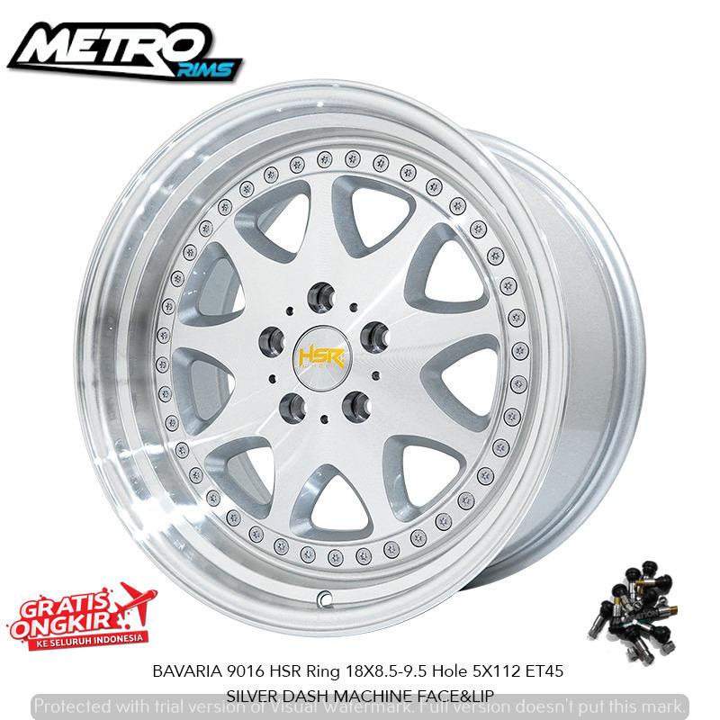 velg racing celong ring 18x85-95 silver polsih untuk mobil mercy W204 w205 BMW G20 HSR Bavaria R18
