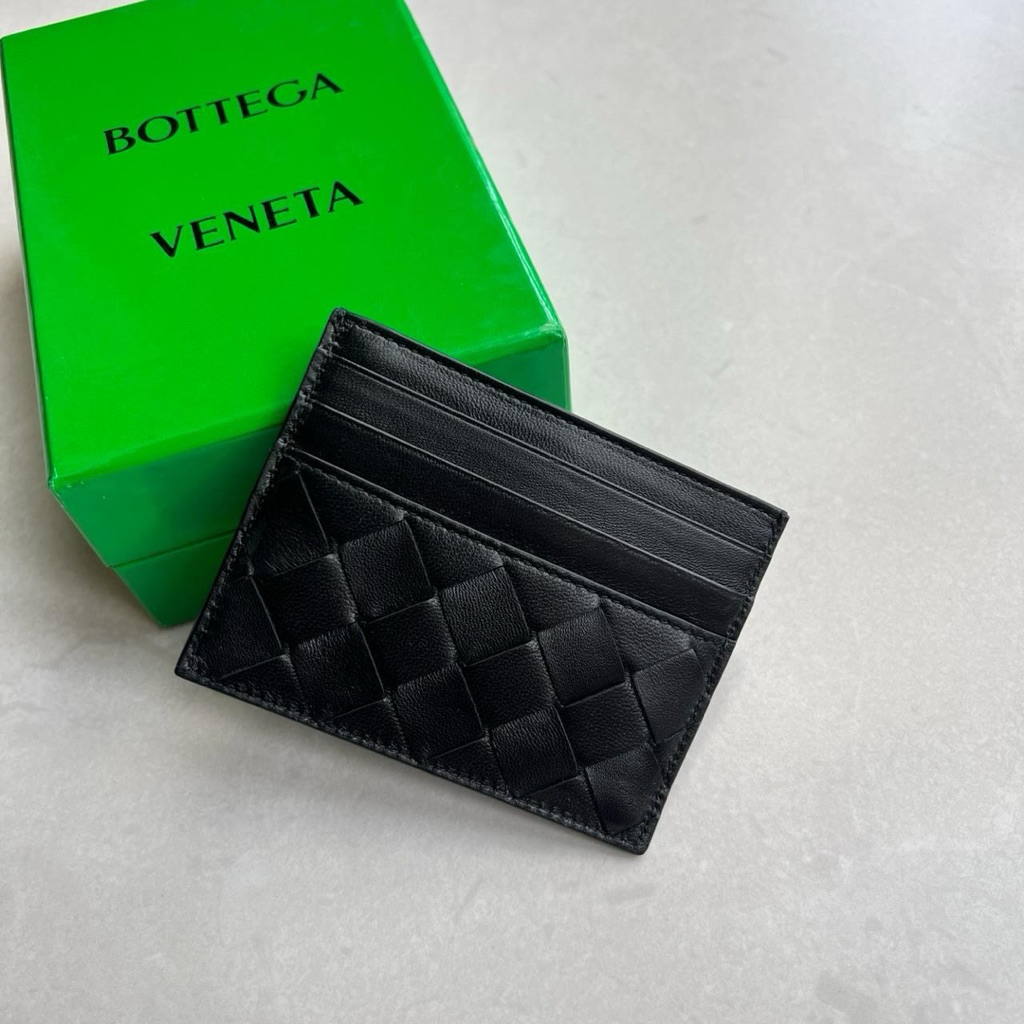 BOTTEGA VENETA INTRECCIATO CARDHOLDER IN BLACK