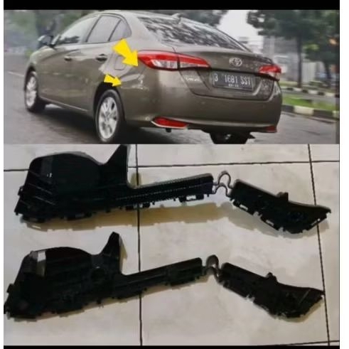 bracket breket bemper belakang toyota vios gen 4  yaris 2018-2021 original kanan atau kiri