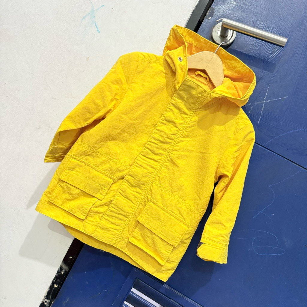 preloved jaket parka hoodie anak bayi 1-2 tahun Gap kuning