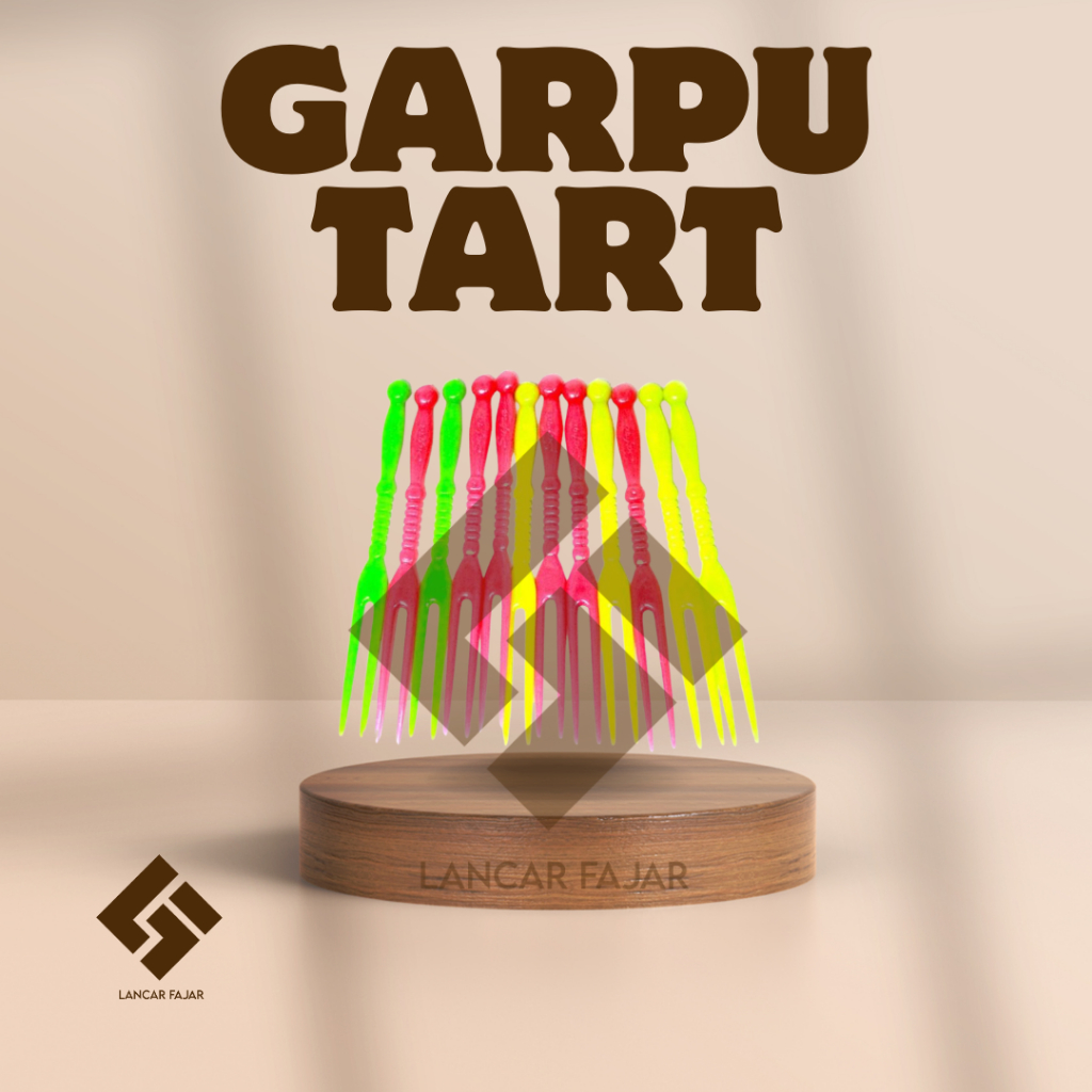 [50 pcs] garpu tart mika / garpu tart plastik kue / garpu cake ulang tahun / garpu mini kue tart (is