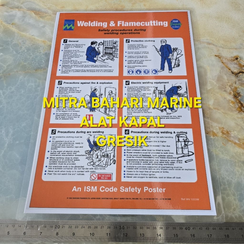 

Poster IMO Symbol IMPA 331533 Welding and Flamecutting Ukuran 480x330mm / A3+