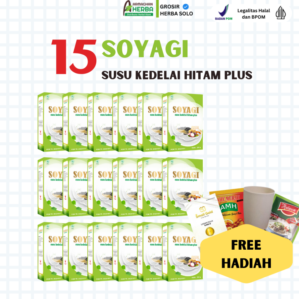 

[PAKET RESELLER] [BELI 8 DISKON 20%] [EXPIRED LAMA] Susu Kedelai Hitam SOYAGI | Susu DIET | Susu Penurun BB isi 200 gr