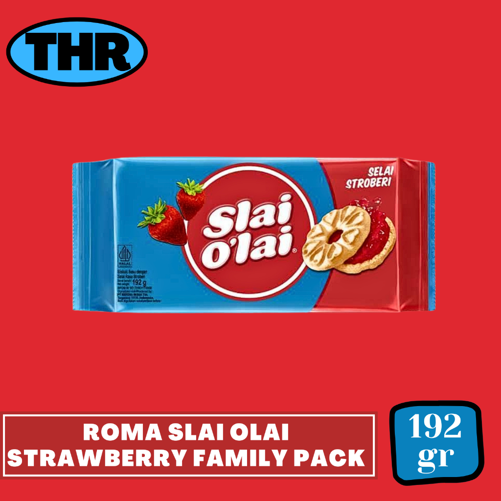 

Roma Biskuit Slai Olai Strawberry Family Pack 192gr