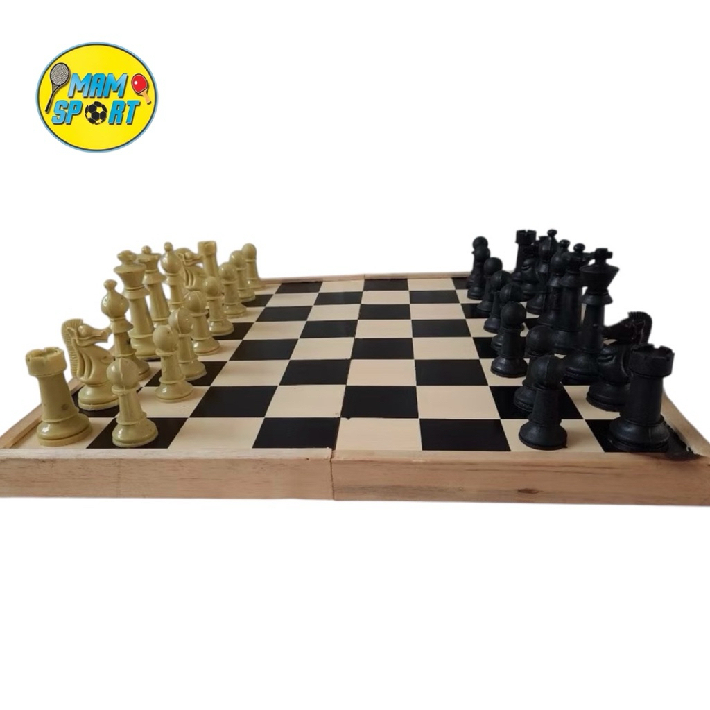 Permainan Papan Catur Bidak Plastik Lipat Ukuran Jumbo