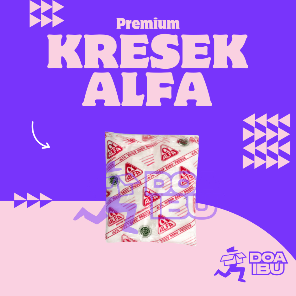 [ecer] Kresek Transparant Cap ALFA uk 15 cm/ 24 cm/ 28 cm Kantong Kresek Bening 15cm/24cm/28cm / Kan