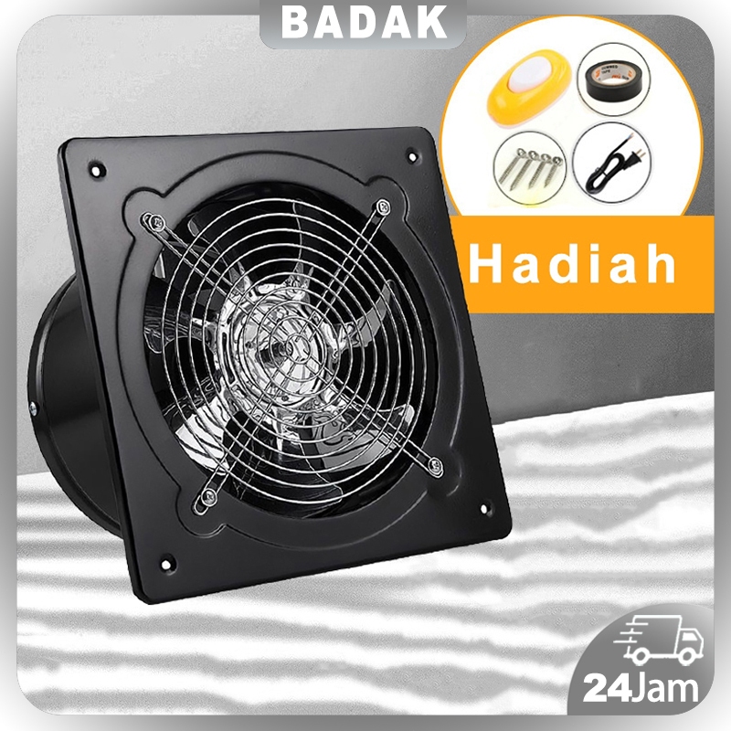 Exhaust Fan Dinding 4Inch Kipas Exhaust kamar mandi Booster Fan Ventilasi Dinding exhaust fan