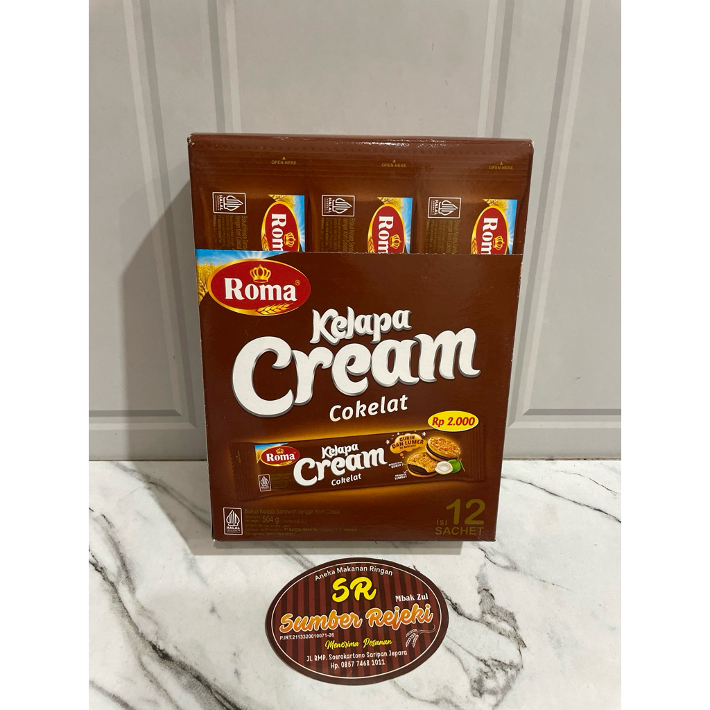 

ROMA KELAPA CREAM COKELAT ISI 12 bungkus