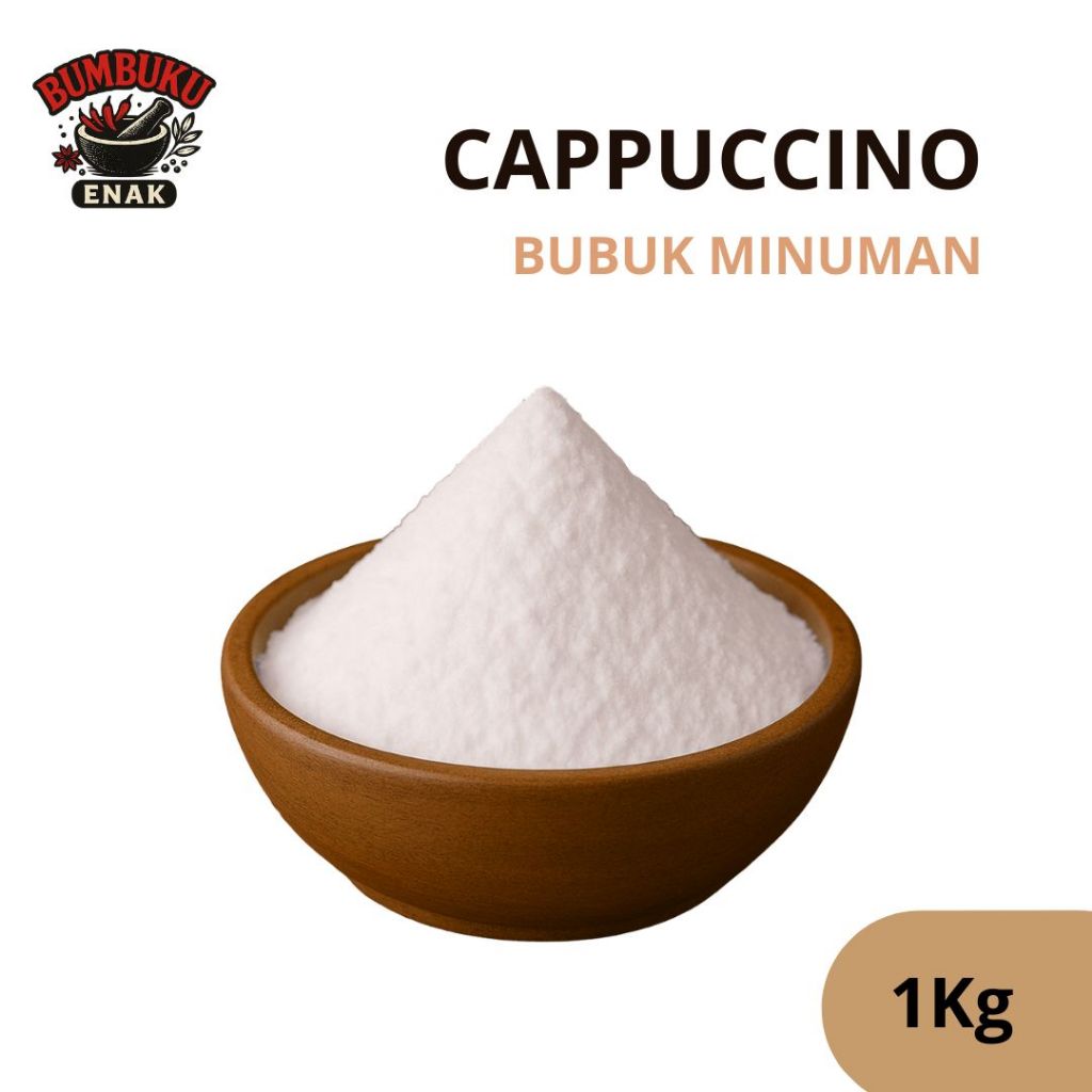 

Bubuk Minuman Rasa Cappuccino 1Kg – Powder Kopi Creamy untuk Cafe, Es Cappuccino & Hot Drink