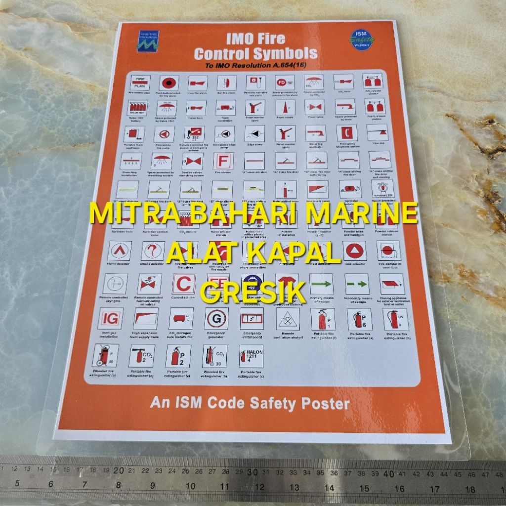 

Poster IMO Symbol IMPA 331557 IMO Fire Control Symbols Ukuran 480x330mm / A3+