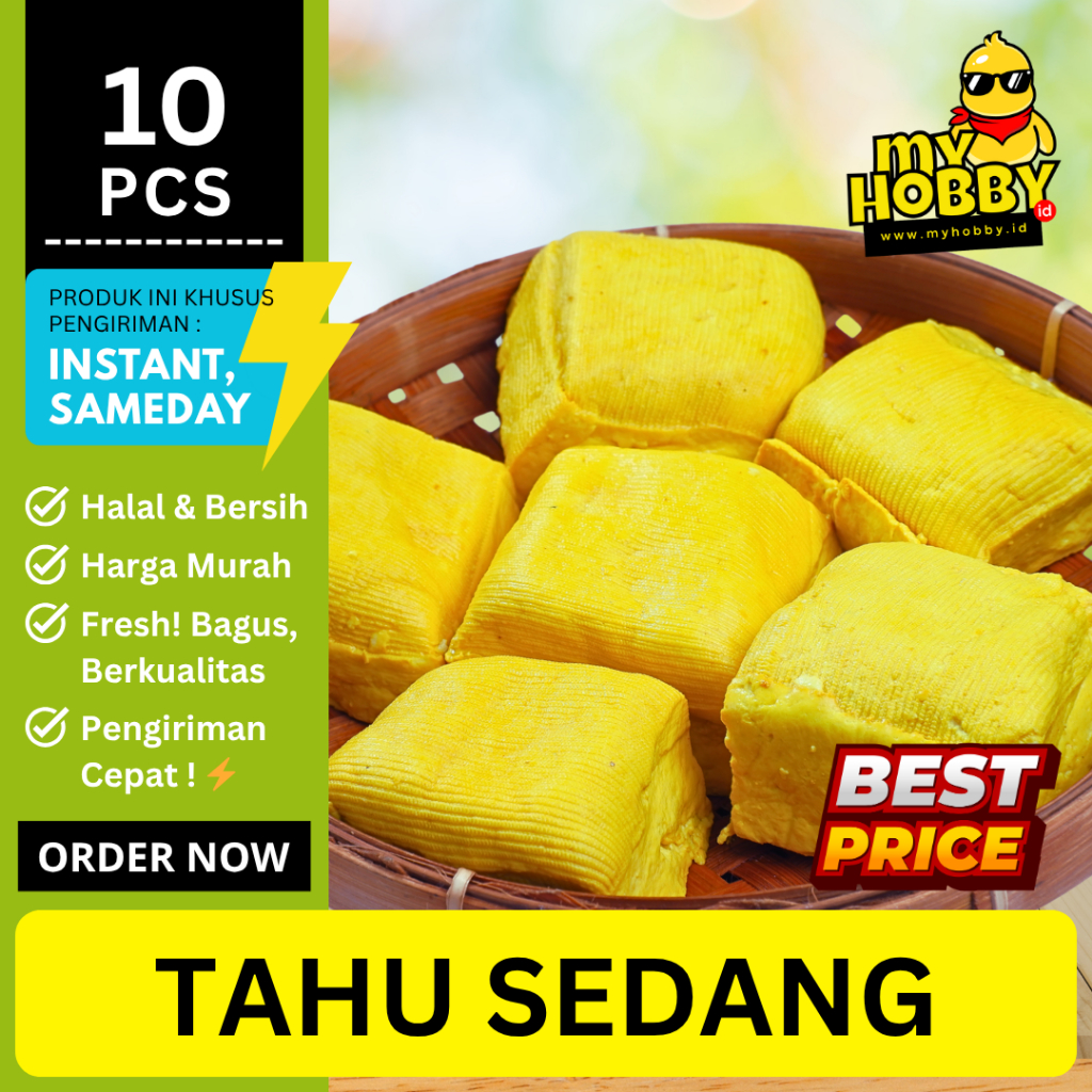 

Tahu Ukuran Sedang 1 Bungkus (isi 10 Pcs)! Enak, Gurih & Lembut! Tahu Putih Tahu Kuning Berkualitas