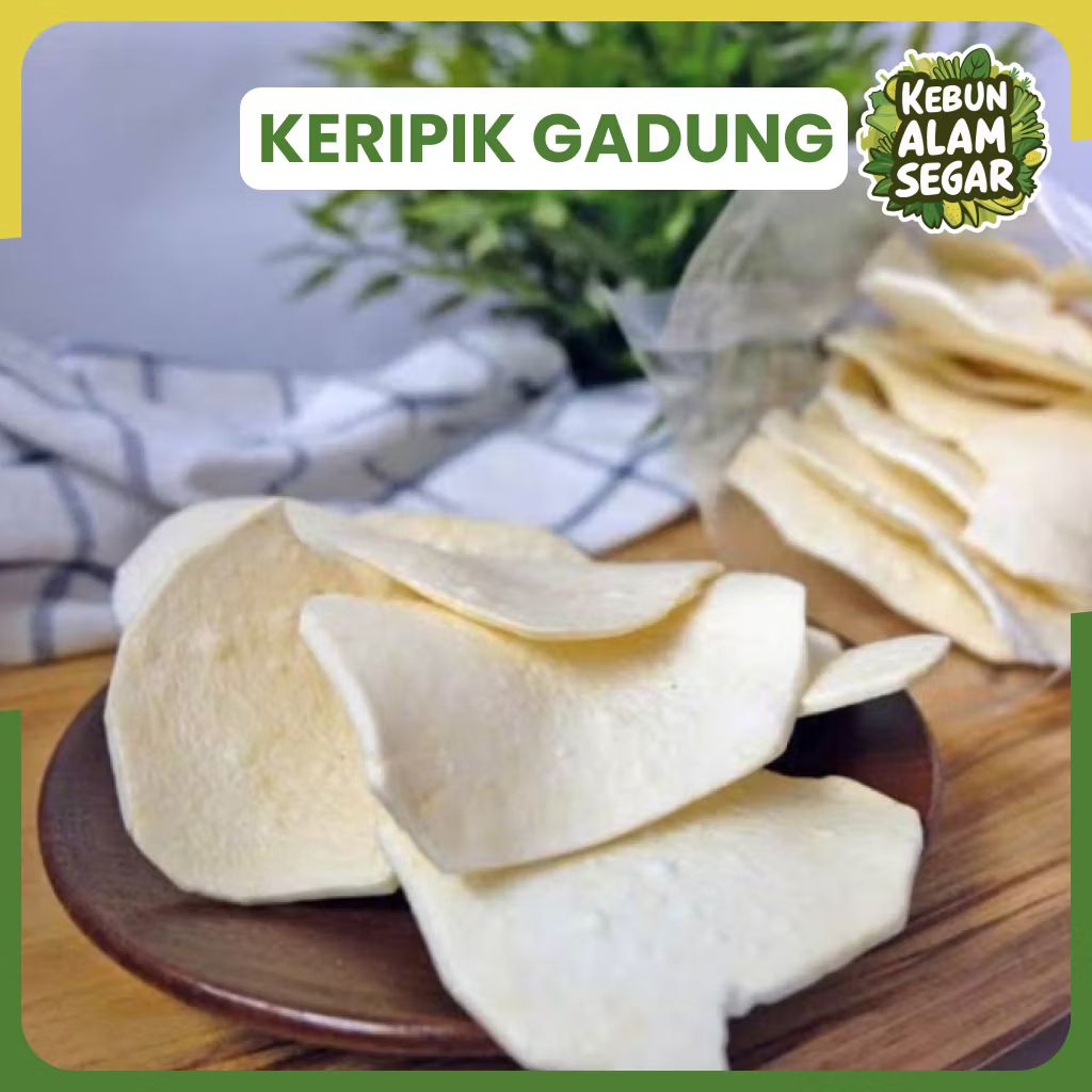 

KERIPIK GADUNG MENTAH RENCEKAN KECIL-KECIL 1 KG
