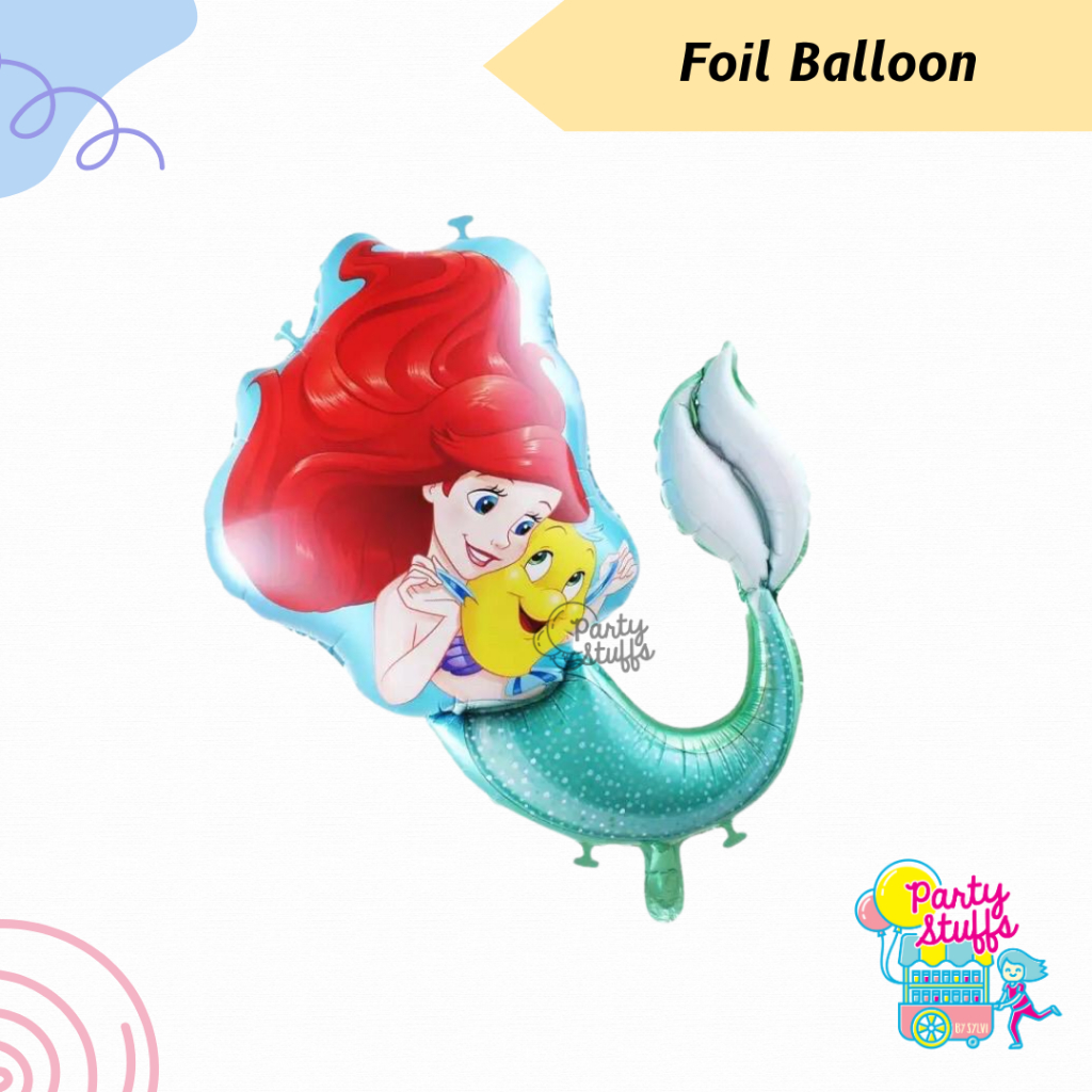 Foil Balloon Ariel Mermaid / Balon Foil Ariel Mermaid Disney / Princess Ariel