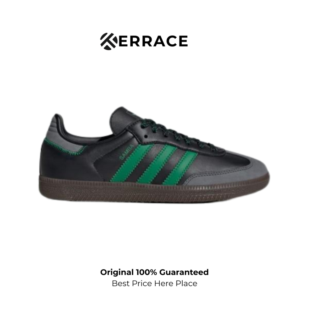 Sepatu Adidas Samba OG Core Black Green