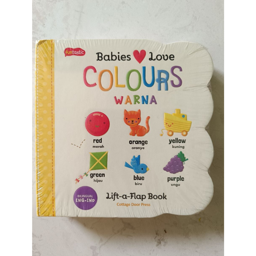 lift-a-flap book babies love colours ( warna )