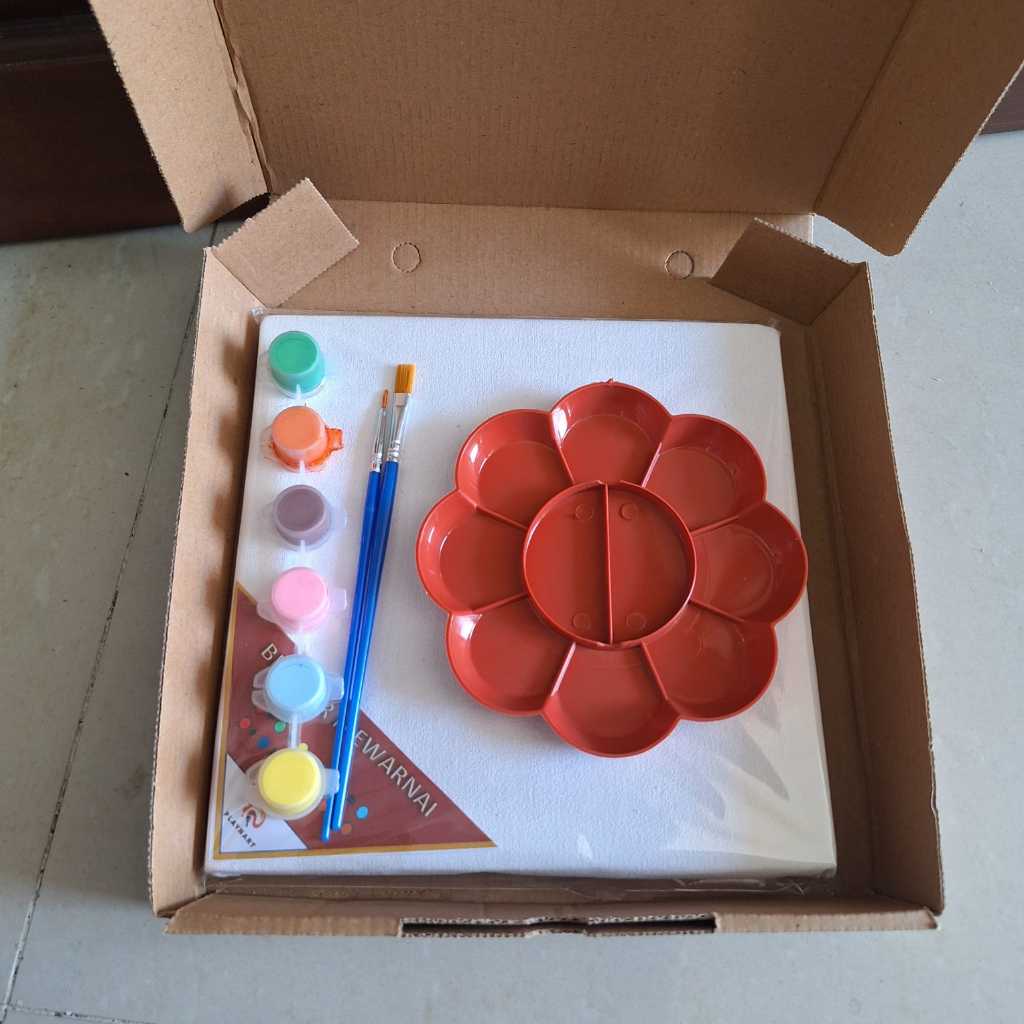 

HAMPERS PAINTING KIT KANVAS PAKET KANVAS SET 20x20 FREE BUBBLE WRAP