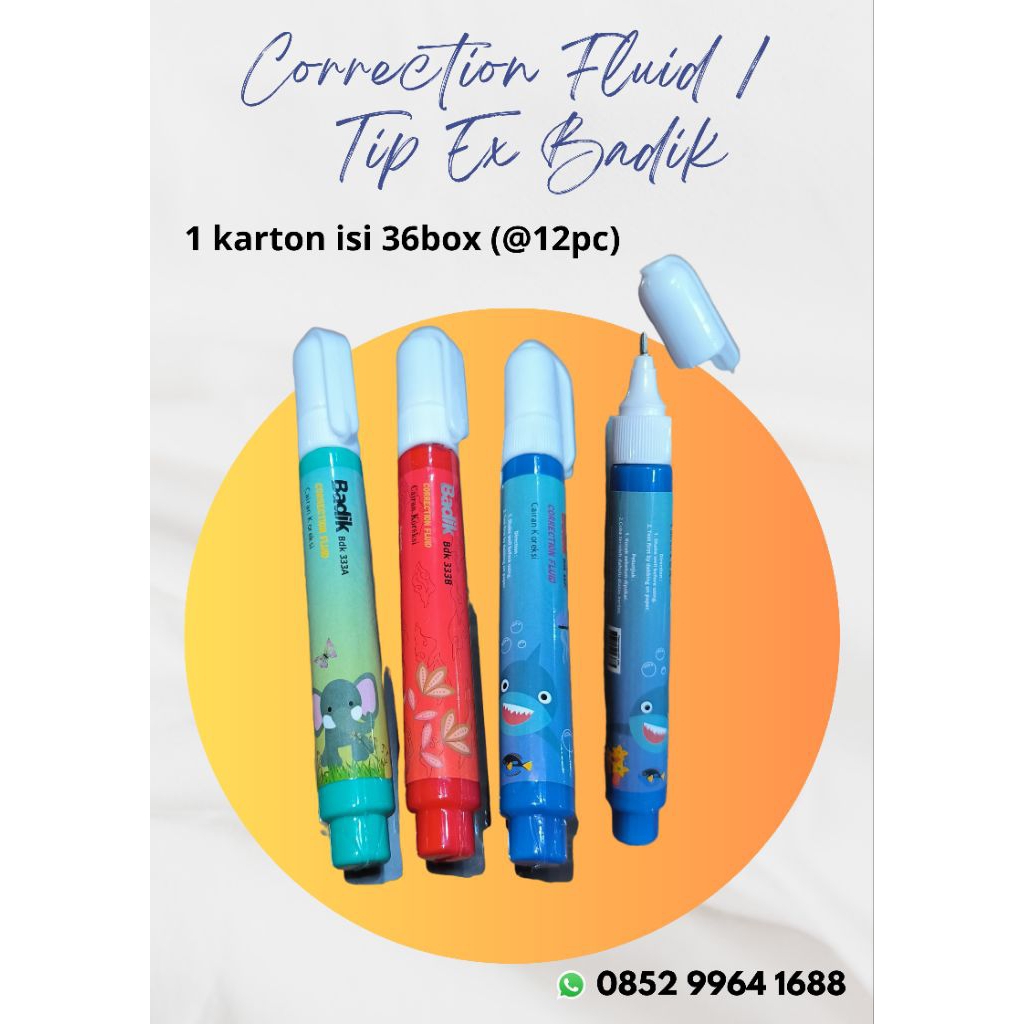 

[Pcs]Tip ex karakter /Tip ex botol pulpen/Tip ex lucu Ready Makassar