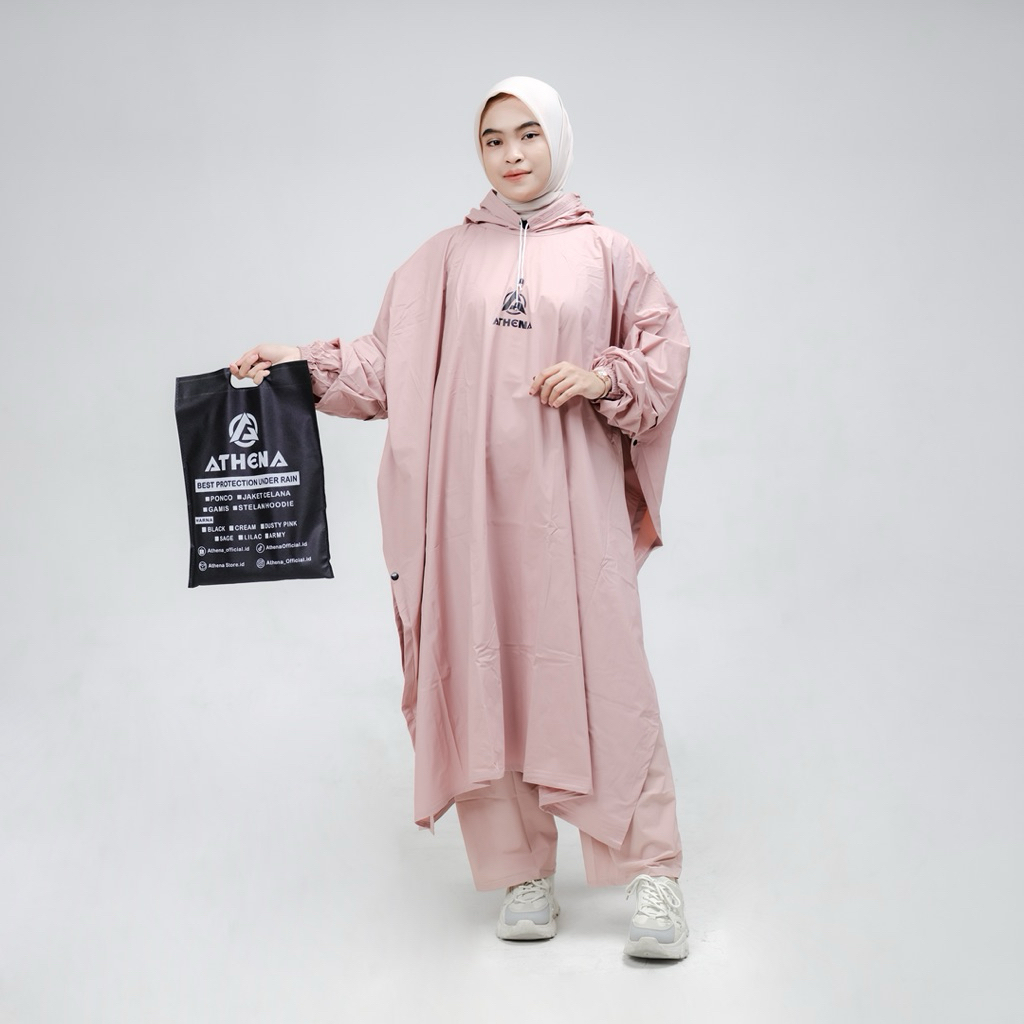big sale jas hujan ponco kelelawar jumbo pria wanita dewasa anti rembes by athena