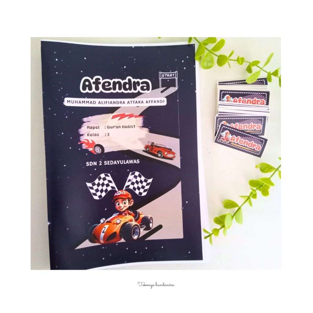 

sampul buku custom mobil balap