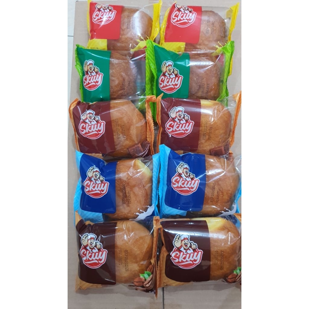 

( Paket 10pcs ) Roti Skuy Burger Banyak Varian