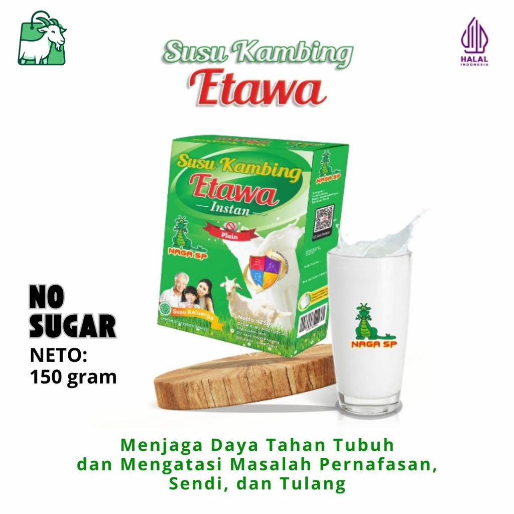 

ETAWA - Susu Kambing Etawa Asli Original 100% Susu Sendi dan Tulang Tanpa Gula [ 150gram ]