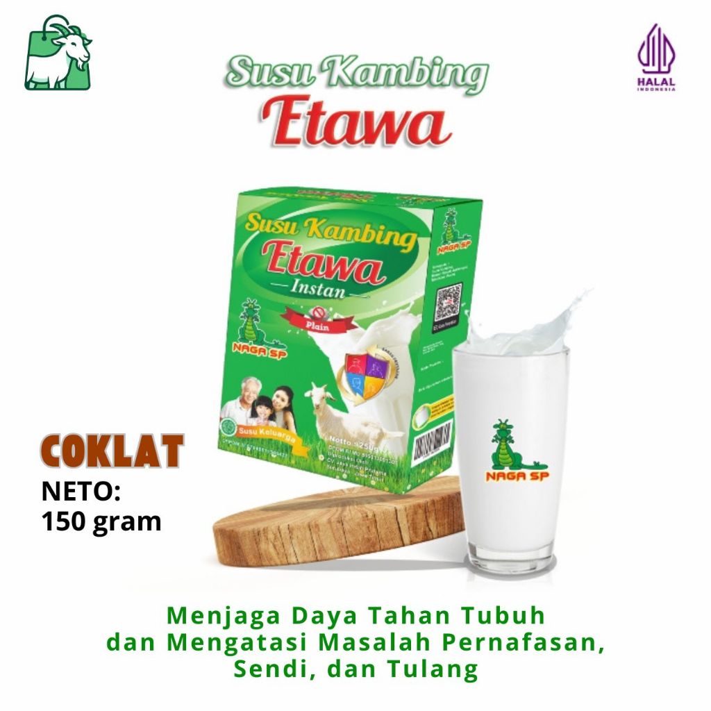 

ETAWA - Susu Kambing Etawa Asli Original 100% Susu Sendi dan Tulang Rasa Coklat [ 150gram ]