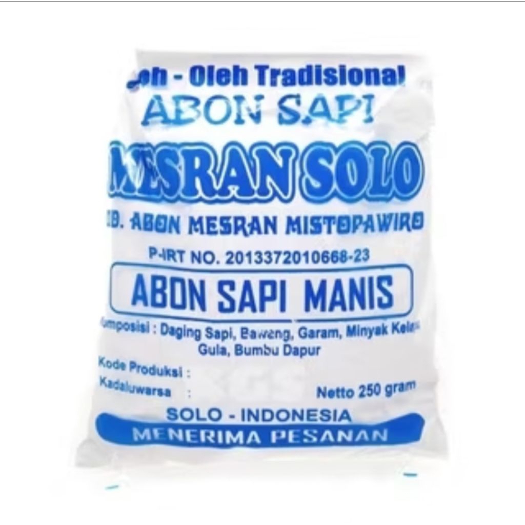 

Abon Sapi Manis 250gram