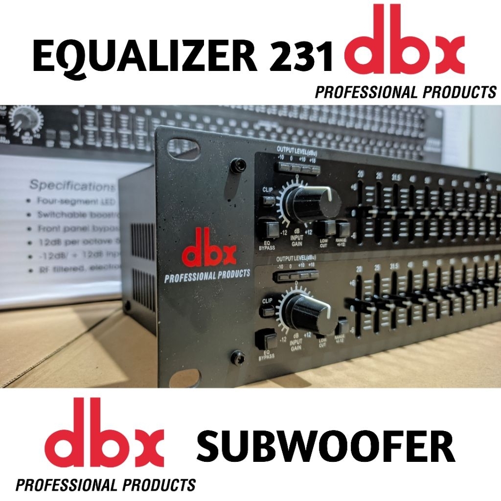 Equalizer Dbx 231 Plus Output Subwoofer