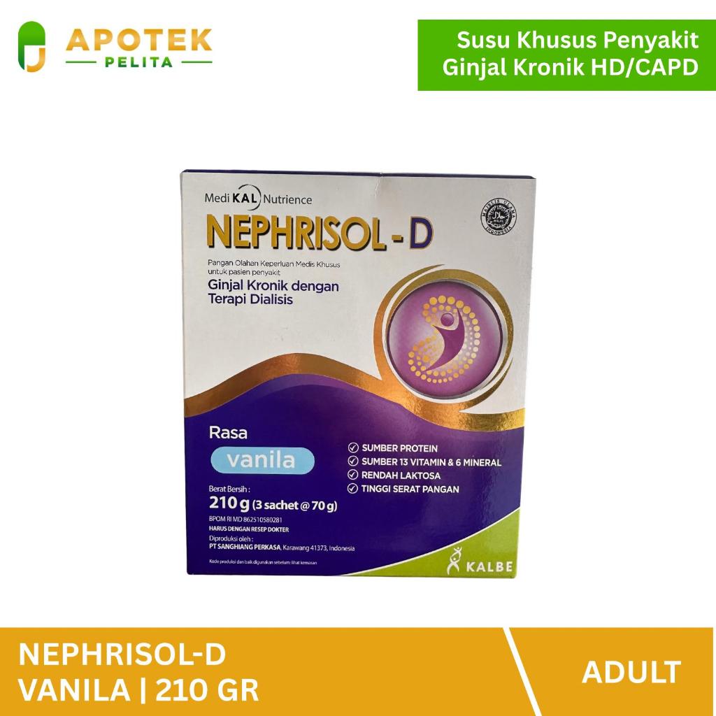 

Nephrisol D Vanila 210 Gram - Susu Tinggi Protein Khusus Pasien Ginjal Dialisis