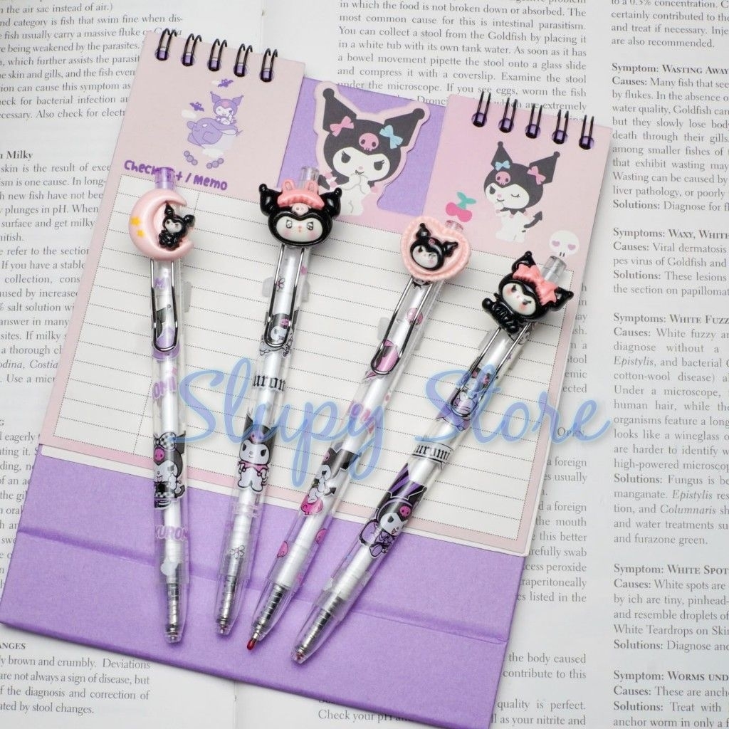 

Bolpen pen cetek Set isi 2 Kuromi BlackPink