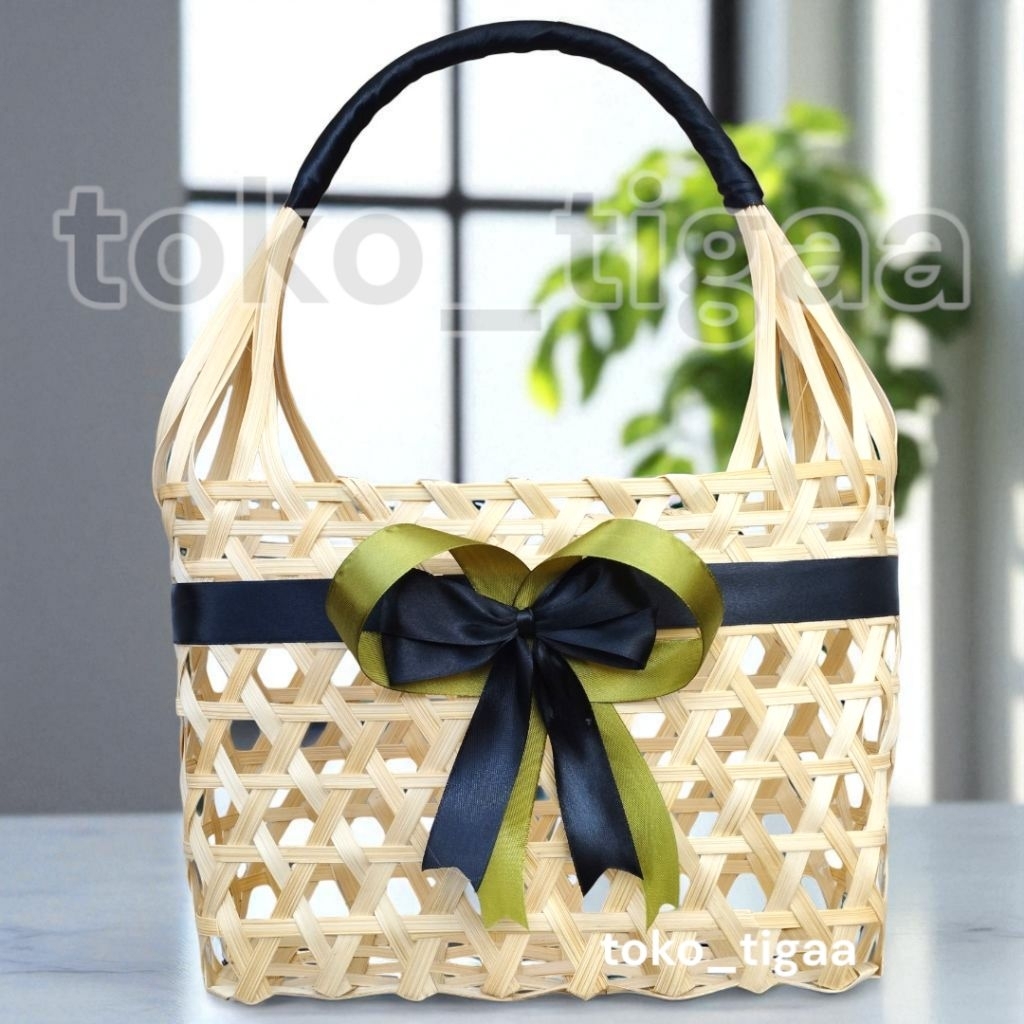 WADAH PARCEL BAHAN BAMBU ANYAMAN PARCEL UNTUK MAKANAN MINUMAN BUAH SAYUR DLL