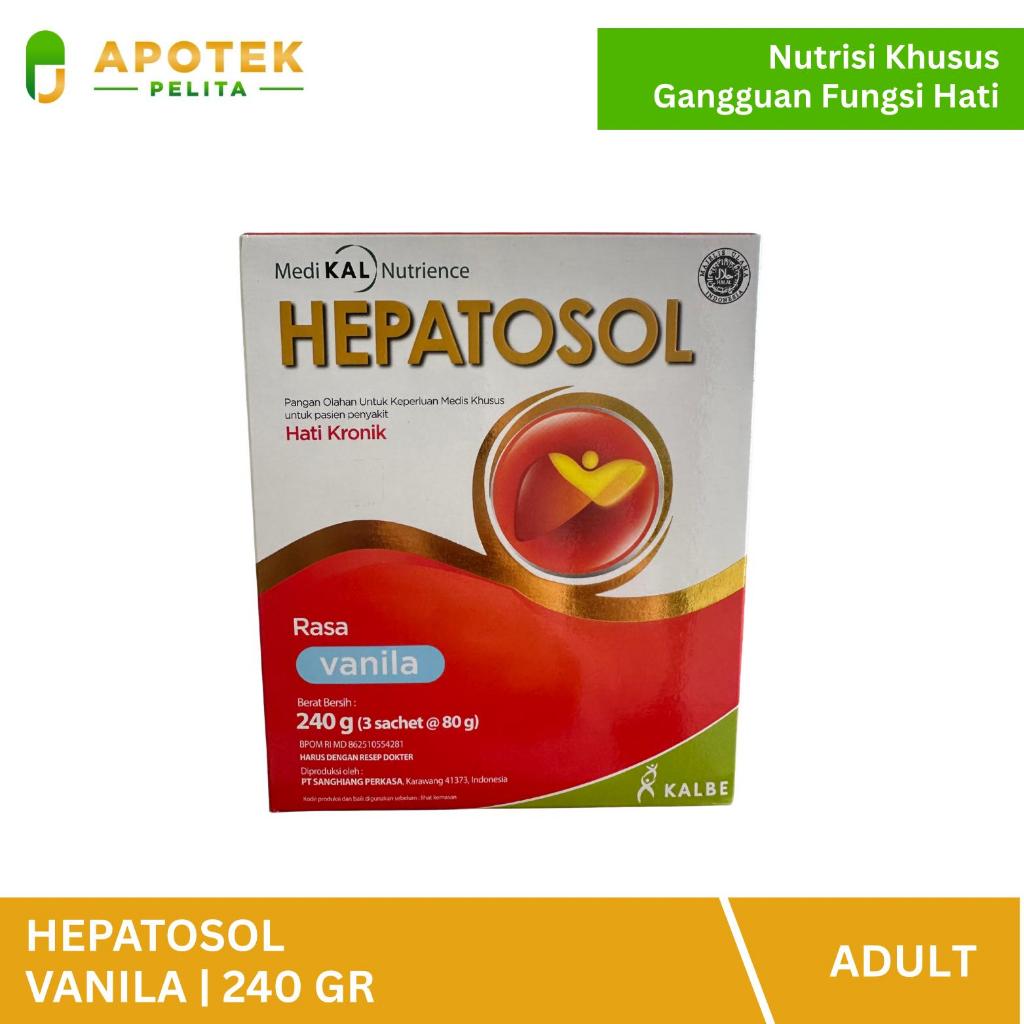 

Hepatosol Vanila/Cokelat 240 Gram - Susu Nutrisi Khusus Pasien Gangguan Hati Ringan
