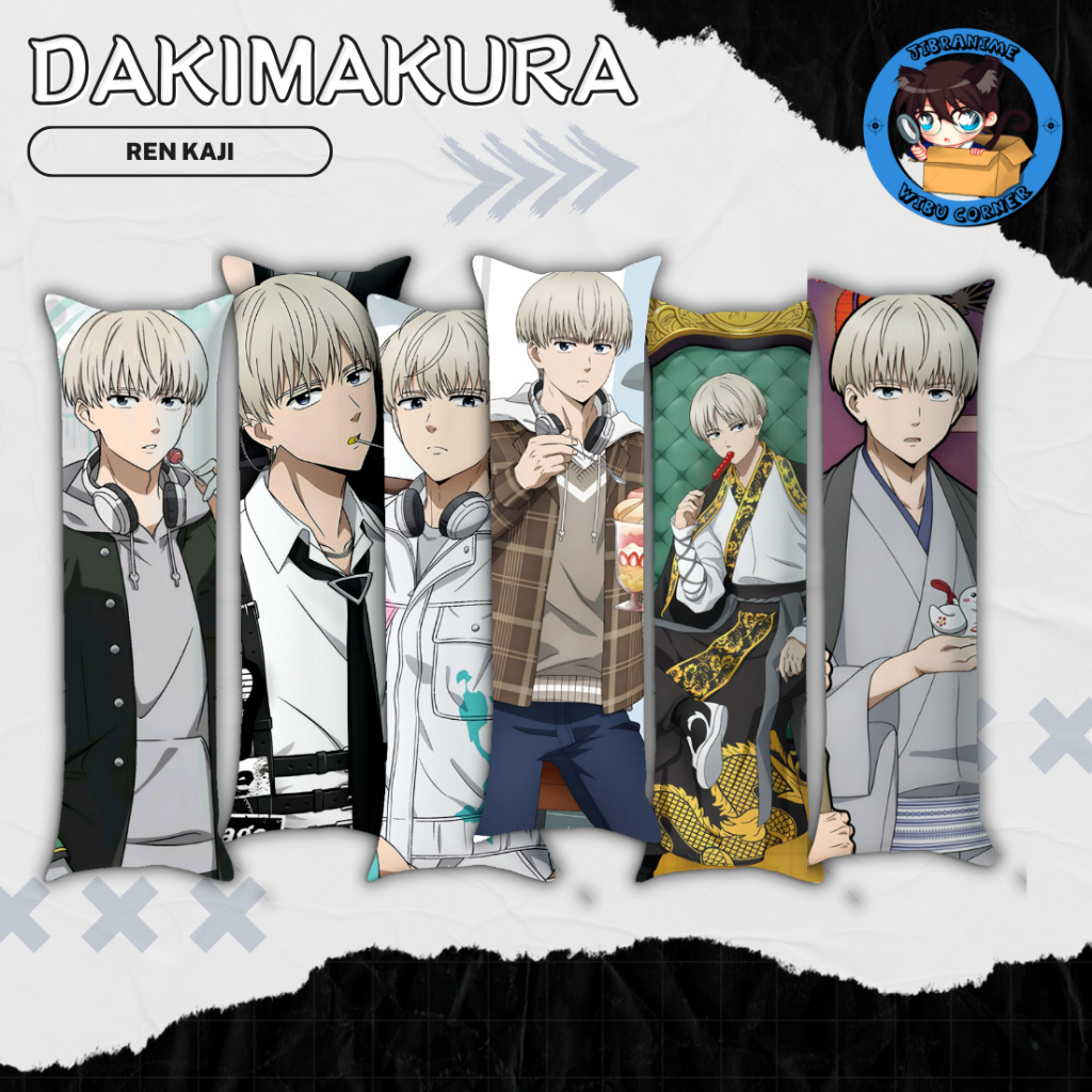 Dakimakura anime Ren Wind Breaker / guling ukuran 20x60 cm gambar 1 sisi bisa custom