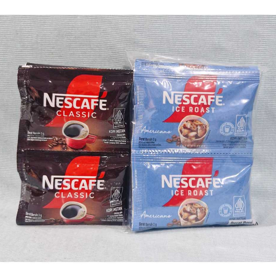 

[oddsolshop] pekanbaru/Nescafe Classic & Ice Roast Americano 10 PCS 2GR Bubuk Kopi Instan Coffee