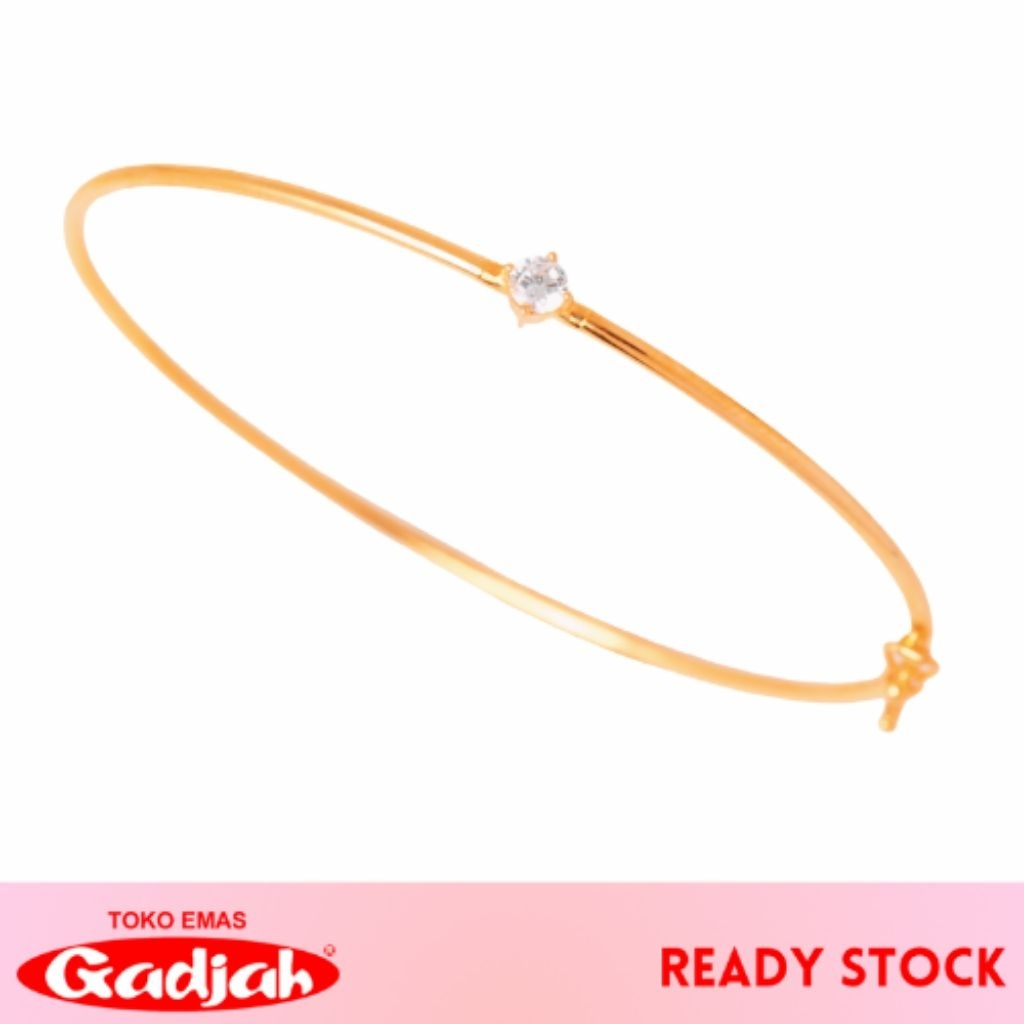 Gelang Emas Solitaire Minimalis Pipo Polos- Toko Emas Gadjah