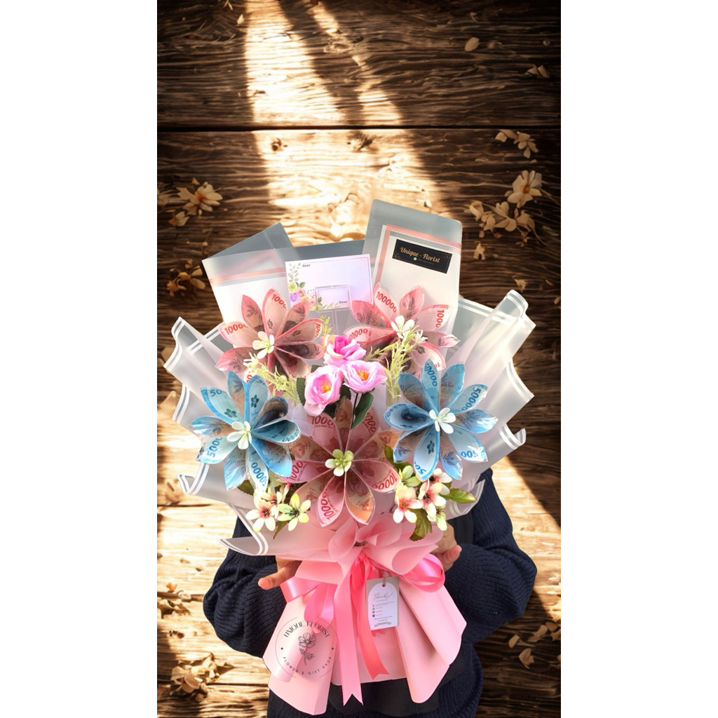 BOUQUET MONEY DAHLIA FLOWERS | BUKET UANG BUNGA DAHLIA SIZE L 21-35 LEMBAR | BUKET BUNGA BANDUNG TER