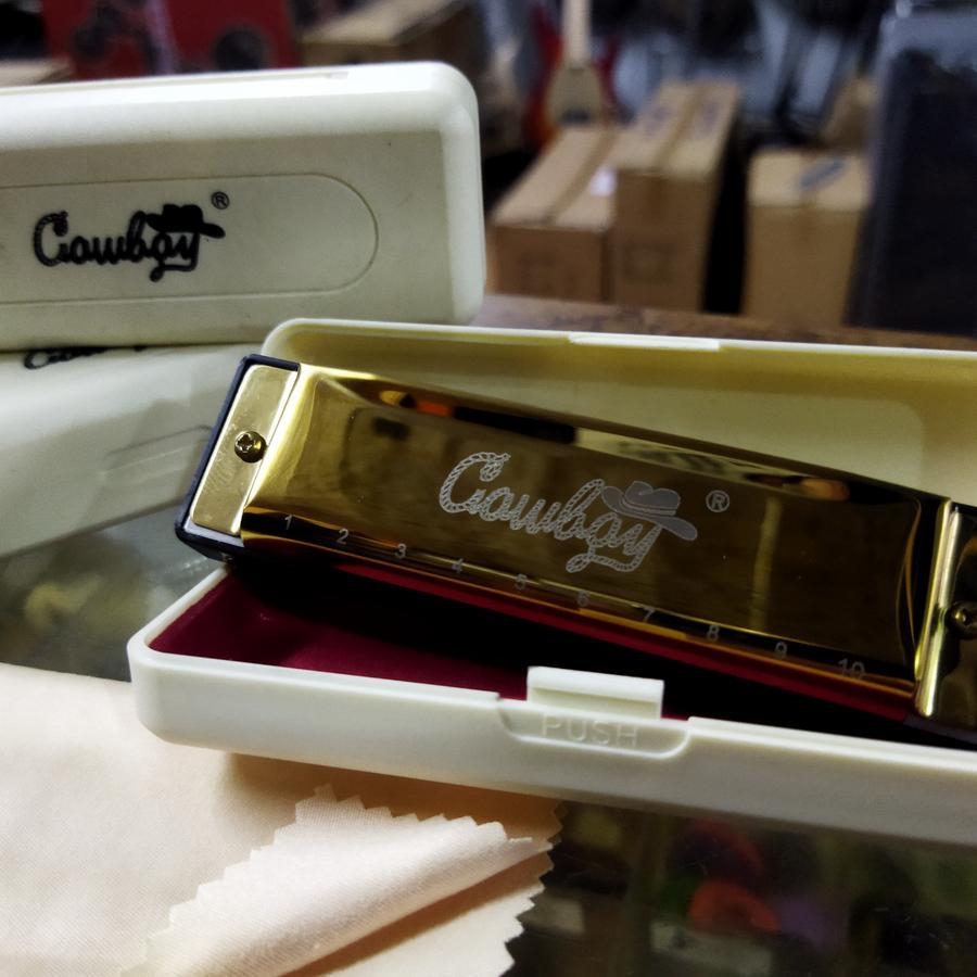 harmonika diatonik 10 lubang. cowboy gold