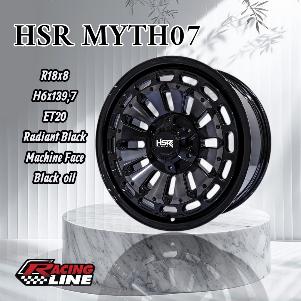 velg pajero ring 18 HSR MYTH07 black oil