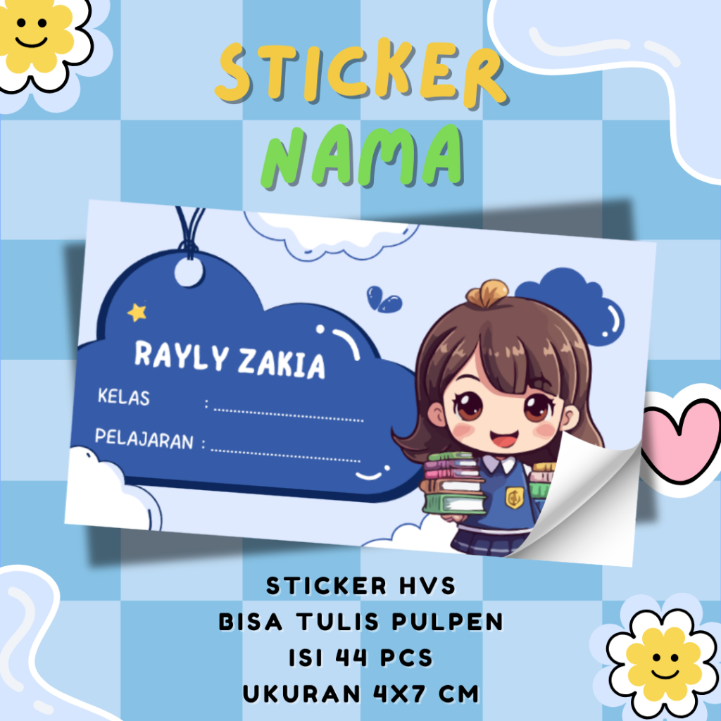 

[44Pcs] Sticker Buku Anak / Label Nama Anak / Sticker Buku Pelajaran Anak / Sticker Buku Nama Sekolah / Label Buku Pejaran Sekolah