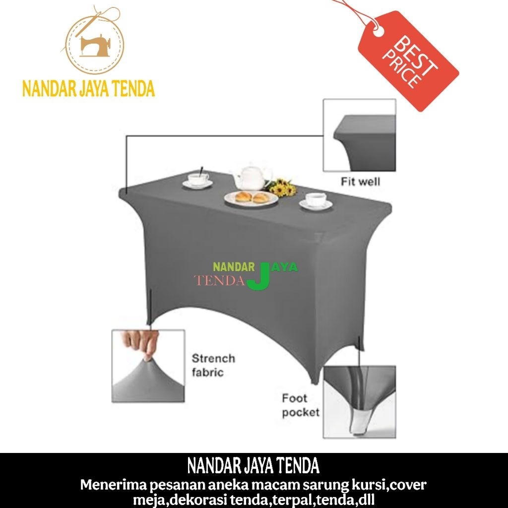 cover meja ibm ketat 45×150×75