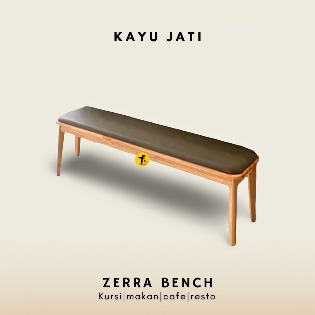 Kursi Bangku Panjang Minimalis Kayu Jati Cat Duco - Kursi Makan Cafe Restoran