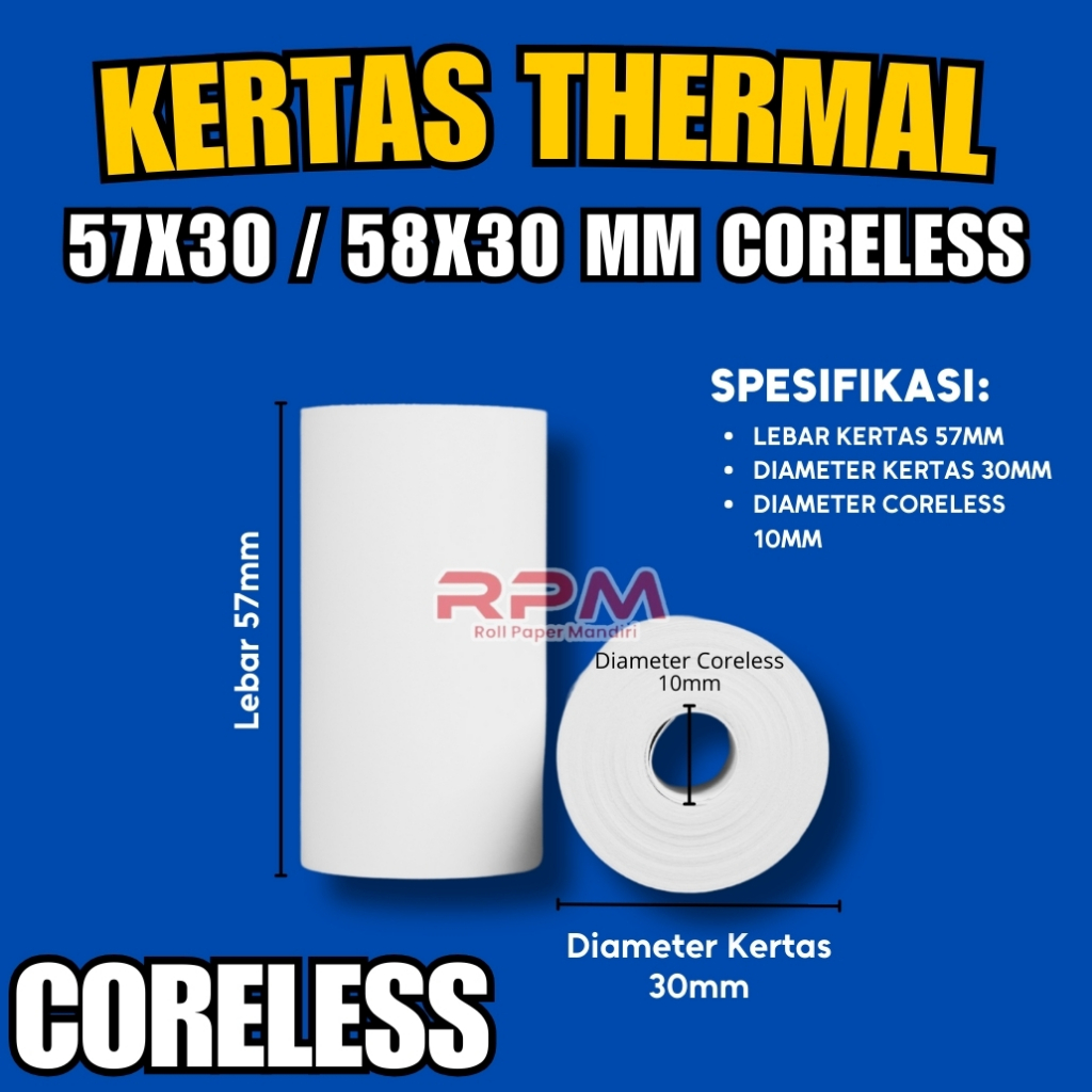 

Kertas Thermal 58mm x 30m | Anti Luntur – Cocok untuk Struk Kasir & EDC