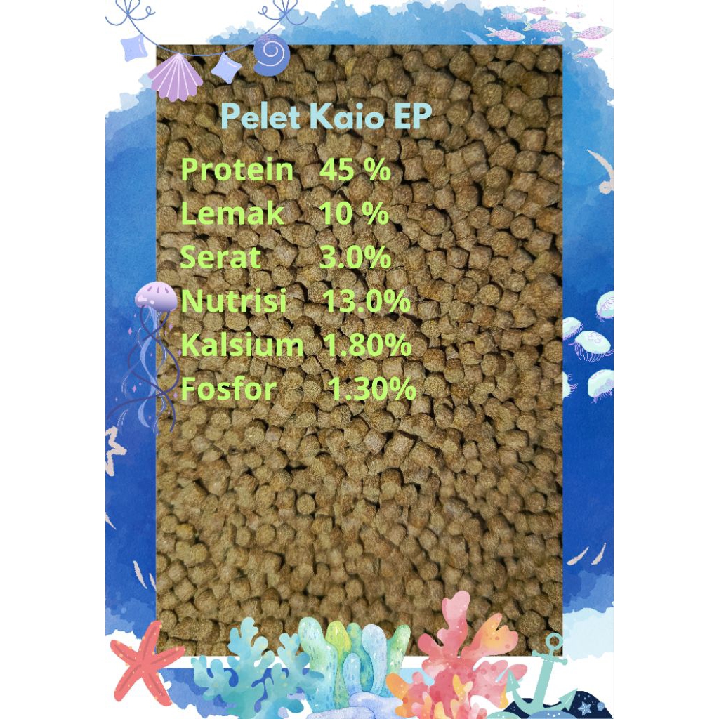 Pelet Kaio Ep 1kg, protein tinggi buat pertumbuhan ikan