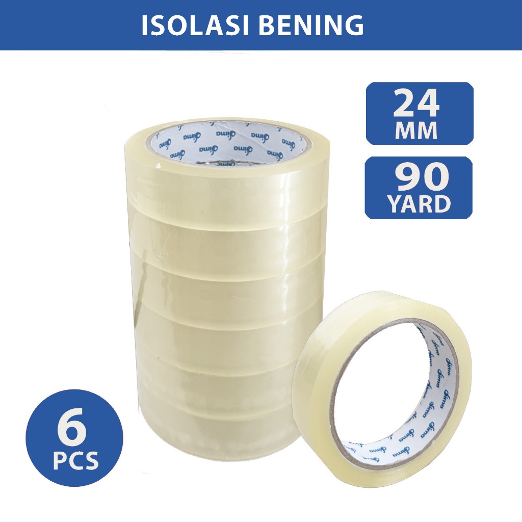 

Lakban Kecil 24mm SM Online Solatip Bening 90 yard 1 inch (isi 1 slop)
