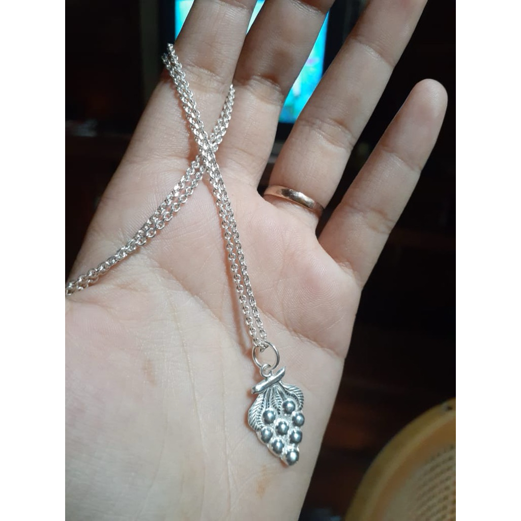 KALUNG ANGGUR KALUNG MEDAN LIONTIN ANGGUR PERAK MURNI