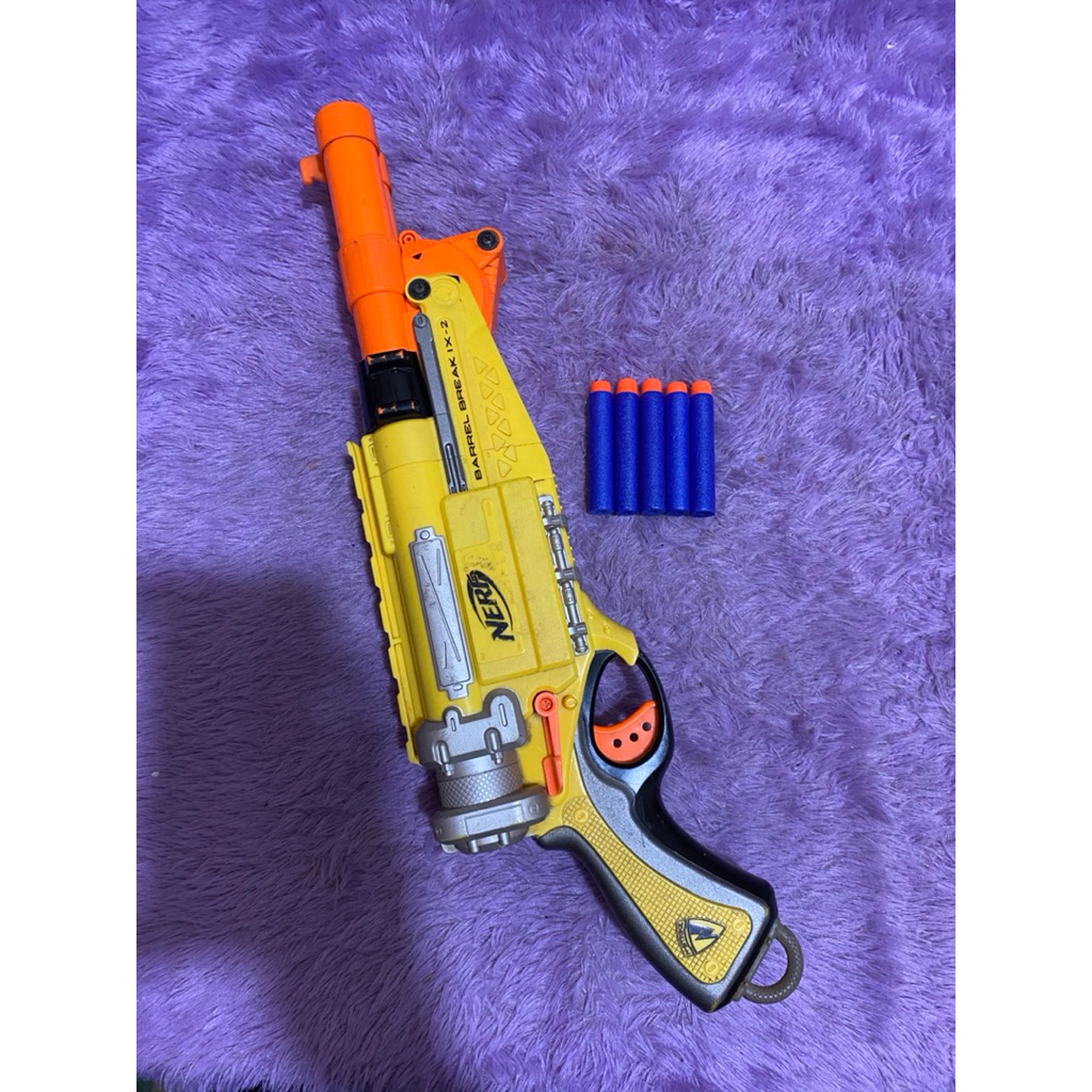 NERF N-Strike BARREL BREAK IX-2 Shotgun Blaster Gun - Yellow - 2009