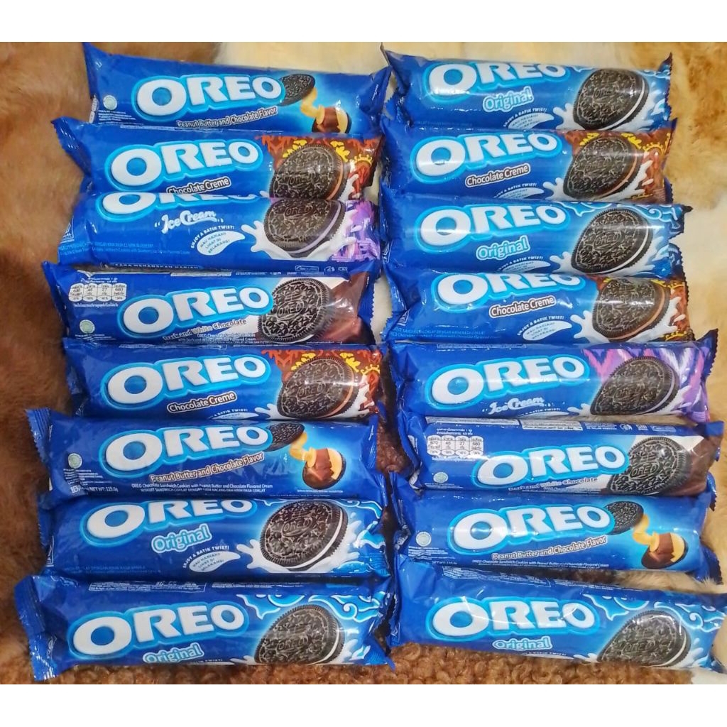

OREO 119.6 GRAM BISKUIT OREO 119.6 GRAM ORIGINAL OREO SANDWICH COKLAT OREO BLACK WHITE OREO PEANUT BUTTER