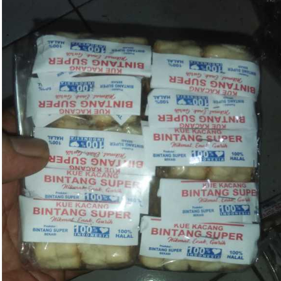 

Kue Kacang Bintang mini SPECIAL / Kue SPM Jajanan Jadul TERLARIS 1 Pack isi 10 Pcs/ JAJANAN PAKAN