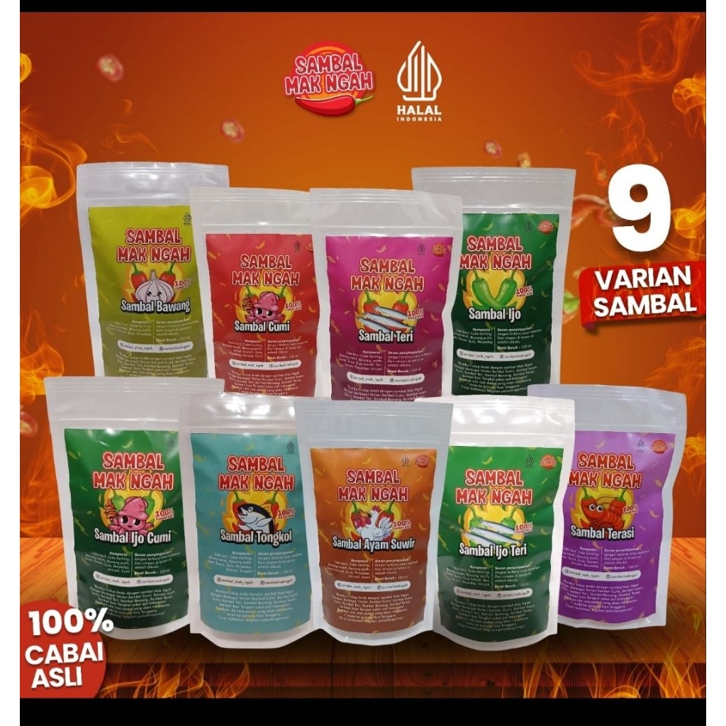 

//BEST//VARIAN SAMBAL MAK NGAH KEMASAN 150GRAM